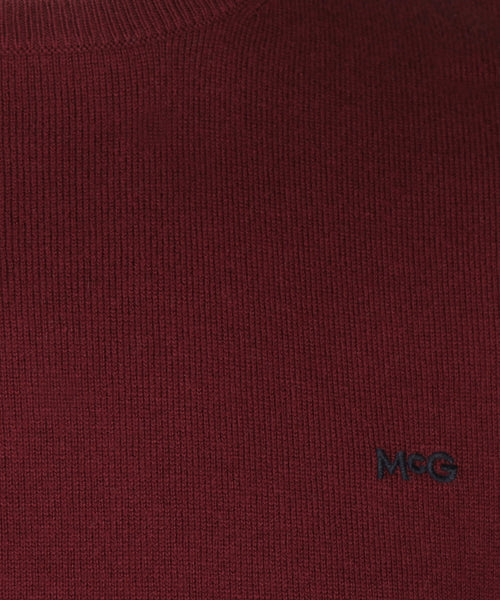 Trui Katoen-Kasjmier Ronde Hals | Burgundy
