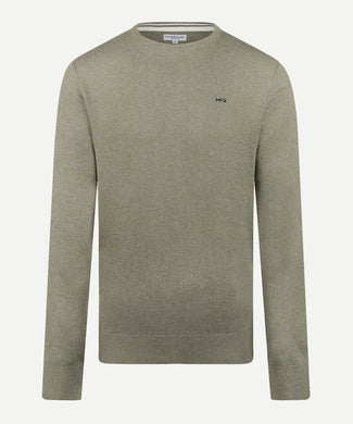 Sweater Cotton-Cashmere Round Neck | Light Olive