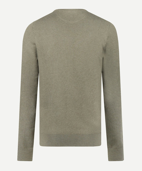Sweater Logo Cotton Cashmere Round Neck | Light Olive