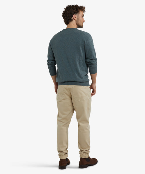 Sweater Cotton Merino Crew Neck | Winter Sage
