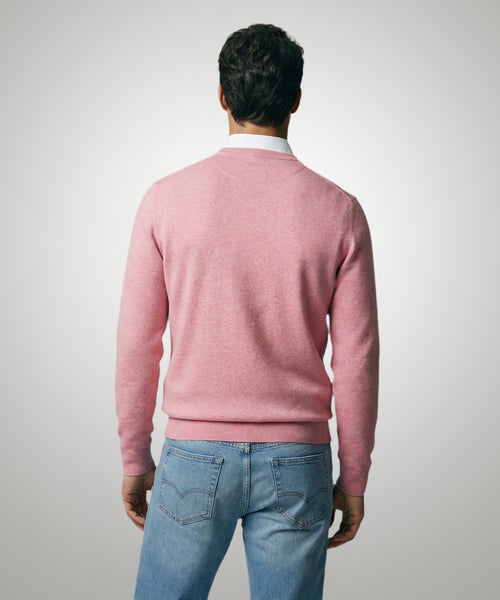 Trui Katoen-Kasjmier Ronde Hals | Light Pink