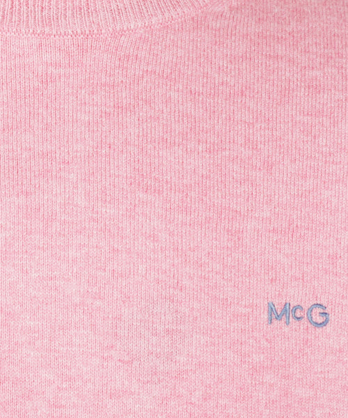 Sweater Logo Cotton Cashmere Round Neck | Light Pink