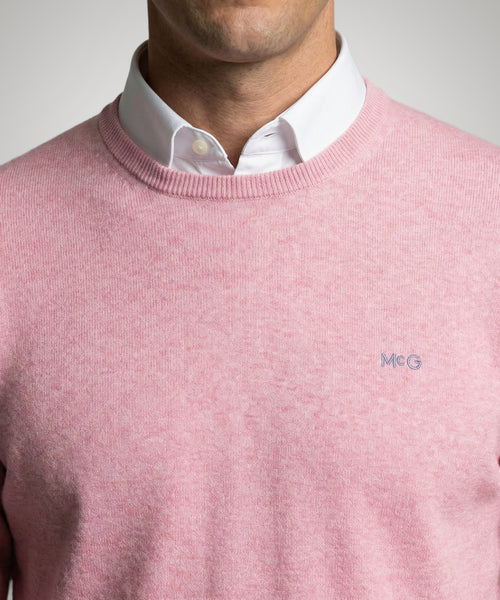 Trui Katoen-Kasjmier Ronde Hals | Light Pink