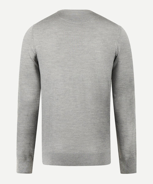 Trui Luxe Merinowol Ronde Hals | Medium Grey Melange
