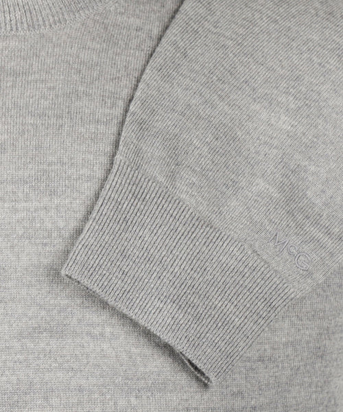 Trui Luxe Merinowol Ronde Hals | Medium Grey Melange
