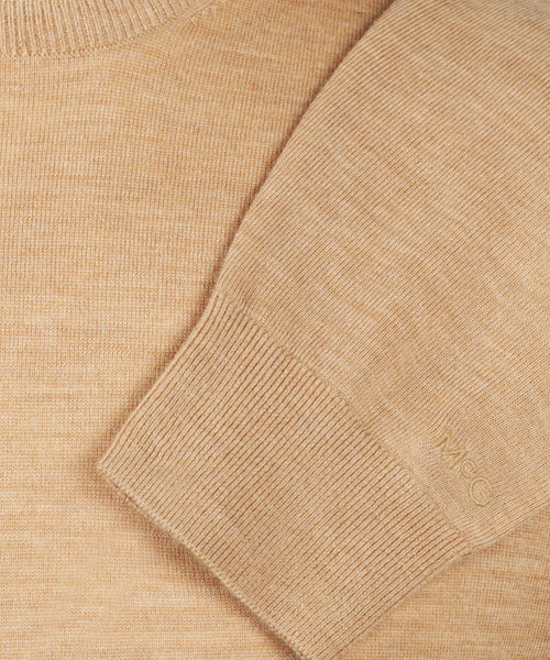 Trui Luxe Merinowol Ronde Hals | Camel