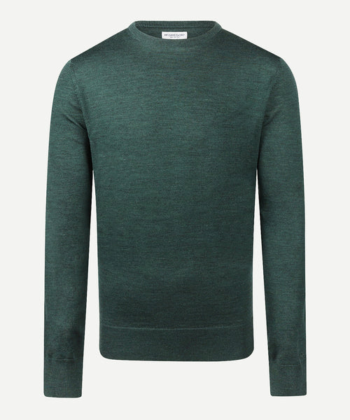 Luxury Merino Wool Crew Neck Sweater | Winter Sage