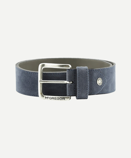 Suède leren riem | Vintage Blue