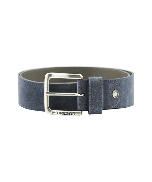 Suede Leather Belt | Vintage Blue