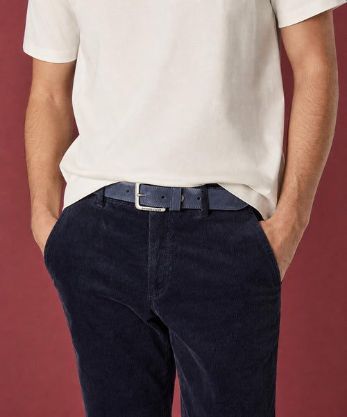 Suede Leather Belt | Vintage Blue