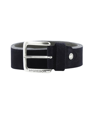 Suede leather belt | Navy