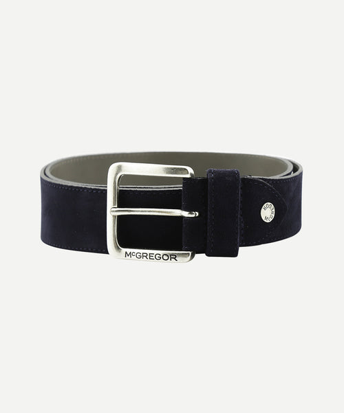 Suède leren riem | Navy