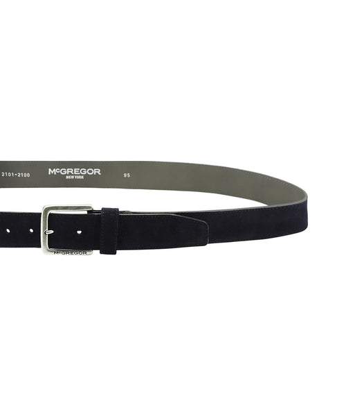 Suède leren riem | Navy
