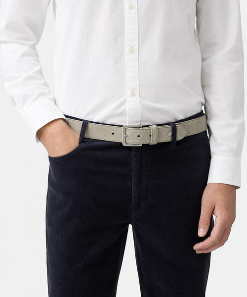 Suede leather belt | Sand