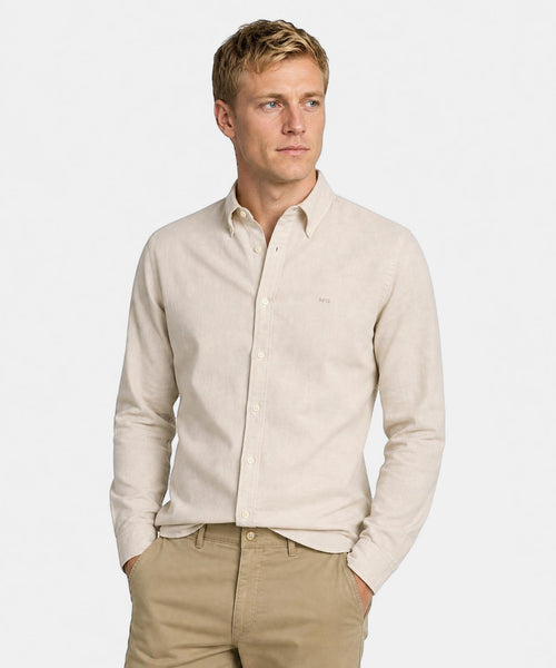 Oxford Stretch Shirt | Sand
