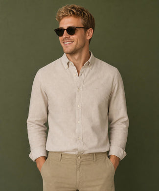 Oxford Stretch Shirt | Sand