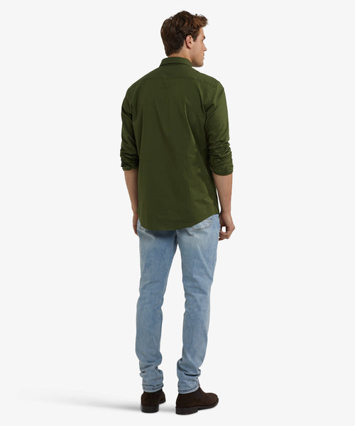 Oxford Stretch Shirt | Dark Olive