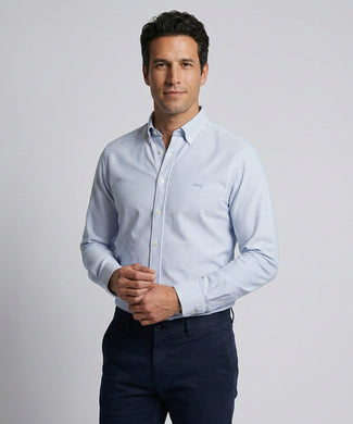 Oxford Shirt Narrow Stripe | Light Blue