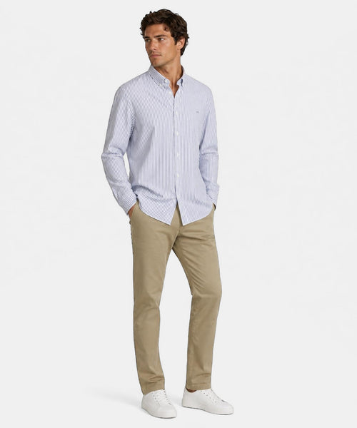 Oxford Shirt Large Stripe | Navy