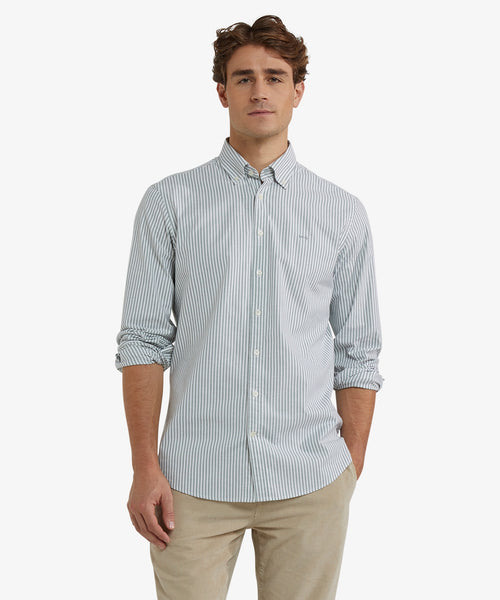 Oxford Shirt Large Stripe | Winter Sage