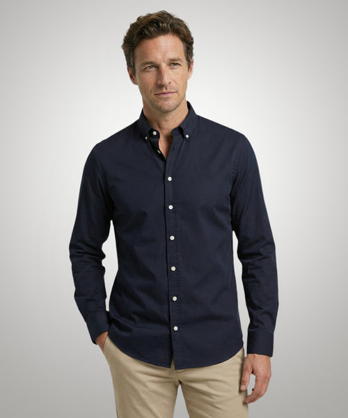 Overhemd Poplin | Navy