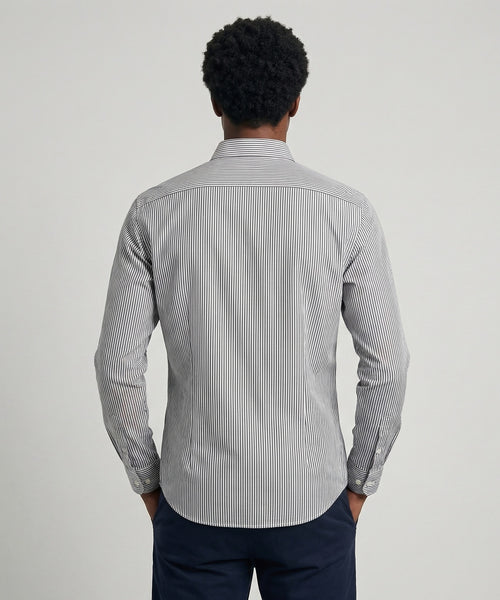 Overhemd Poplin Streep | Navy