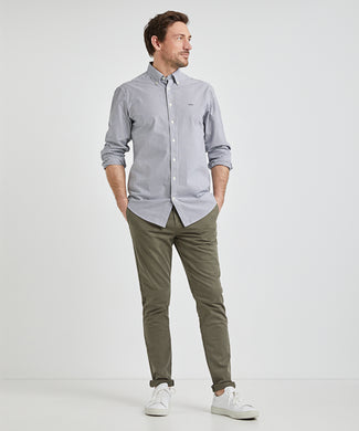 Shirt Poplin Stripe | Navy