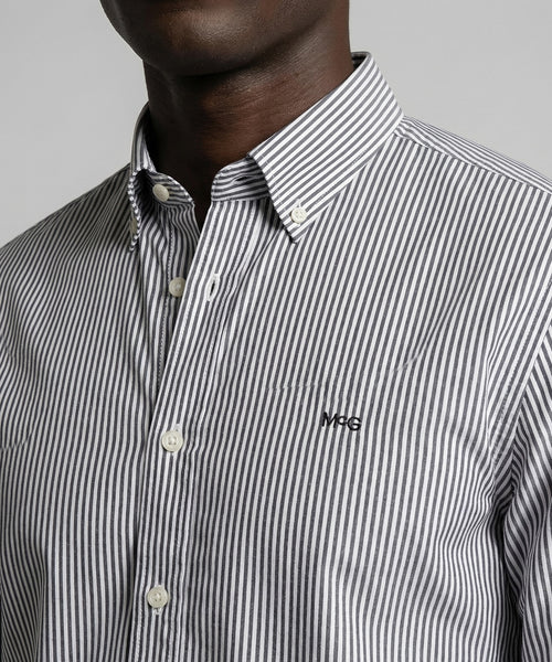 Overhemd Poplin Streep | Navy