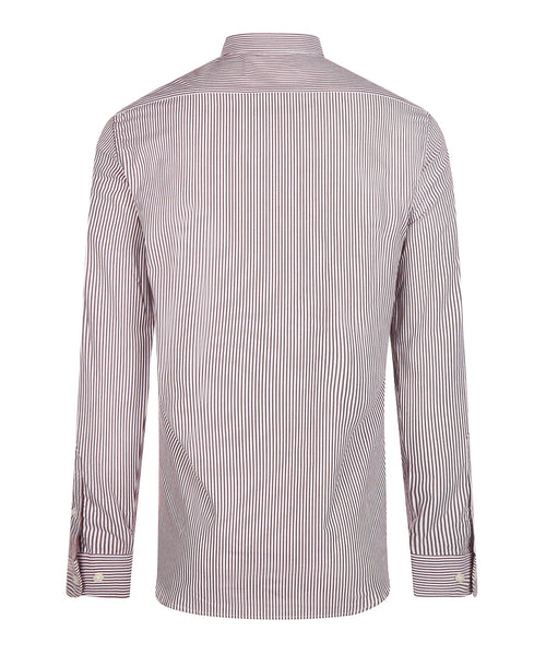 Overhemd Poplin Streep | Burgundy