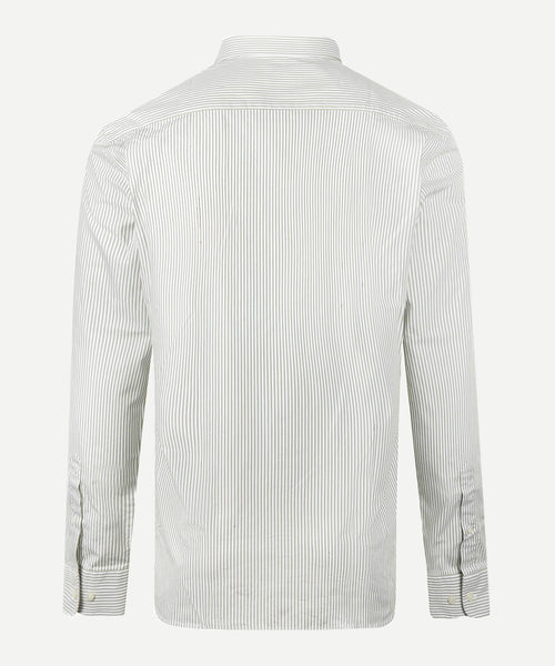 Overhemd Poplin Streep | Moss Green