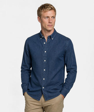 Denim-look shirt | Medium Blue