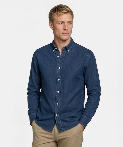Denim-look shirt | Medium Blue