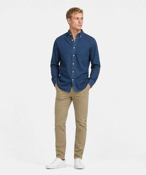 Denim-look shirt | Medium Blue