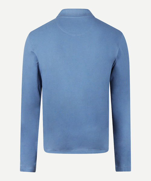 Polo piqué lange mouw | Worker Blue