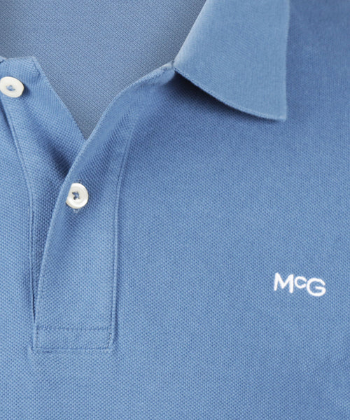 Polo piqué lange mouw | Worker Blue