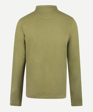 Long Sleeve Piqué Polo | Moss Green