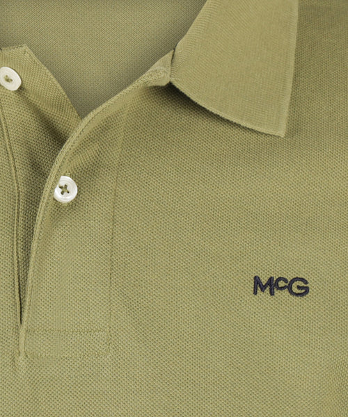 Long Sleeve Piqué Polo | Moss Green