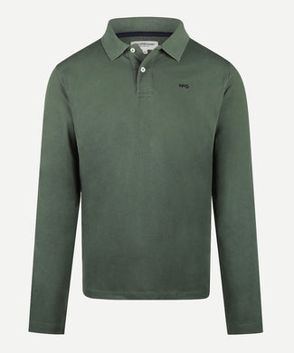 Polo piqué lange mouw | Winter Sage