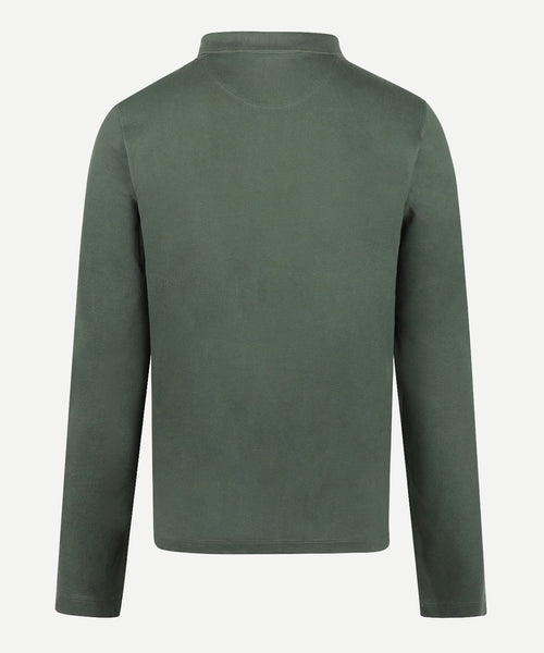Polo piqué lange mouw | Winter Sage