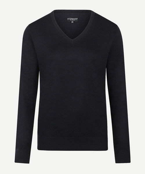 Sweater Cotton Cashmere V-Neck | Navy