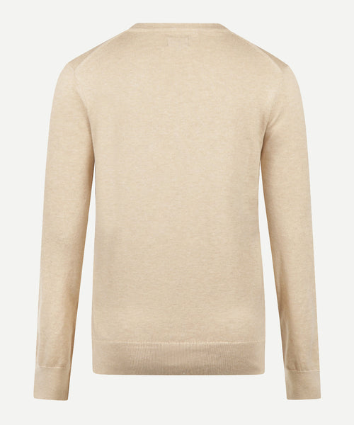 Sweater Cotton Cashmere V-Neck | Sand