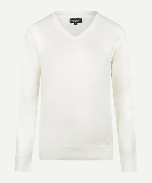 Trui Katoen Cashmere V-Hals | Off White
