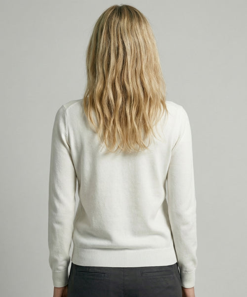 Trui Katoen-Kasjmier V-Hals | Off White