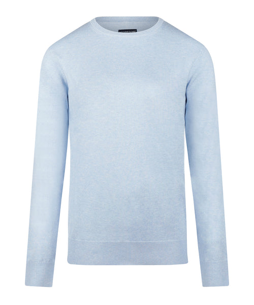 Trui Katoen-Kasjmier Ronde Hals | Light Blue