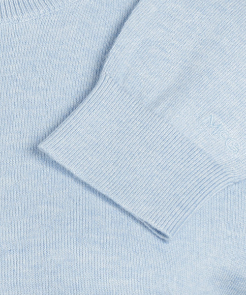 Trui Katoen-Kasjmier Ronde Hals | Light Blue