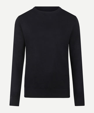 Trui Katoen-Kasjmier Ronde Hals | Navy