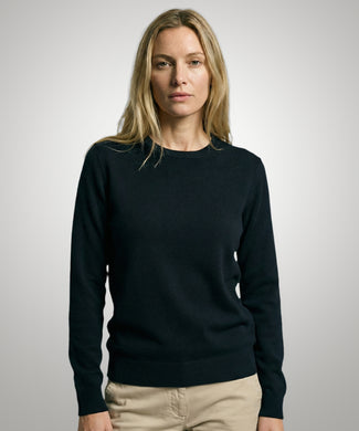 Sweater Cotton-Cashmere Round Neck | Navy