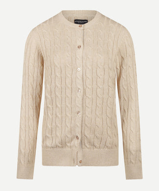 Cardigan Cable Knit Cotton-Cashmere | Sand