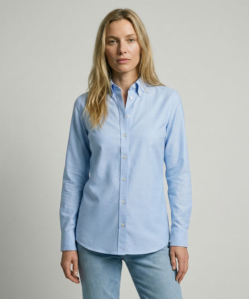 Blouse Oxford Stretch | Light Blue