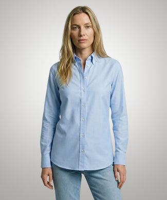 Blouse Oxford Stretch | Light Blue